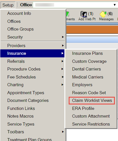 ClaimWorklist Views Setup